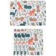 thumbnail image 1 of ICHUDAN Animal Colorful Cute Cats Placemats Set of 6 Heat Resistant Stain Resistant Polyester Table Place Mat Anti-Skid Washable Table Mats for Dining Kitchen Table Decor, 1 of 9