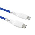 thumbnail image 2 of onn. Lightning to USB-C Rainbow Charging Cable, Blue, 6', 2 of 8
