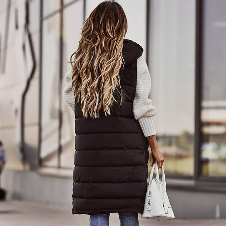 Long quilted vest - Women