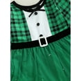 thumbnail image 6 of Bagilaanoe Toddler Baby Girl Christmas Dress Long Sleeve A-line Party Dresses 1T 2T 3T 4T 5T 6T Kids Plaid Plush Patchwork Mesh Tulle Dress, 6 of 9