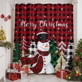 thumbnail image 2 of Red Check Shower Curtains for Bathroom, Christmas Snowflake Xmas Tree Waterproof Fabric Shower Curtain for Bathroom Bathtub Decoration, Machine Washable, 72"x84", 2 of 9