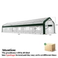 thumbnail image 4 of Jocisland 36x10x7.5 ft Large Walk-in Tunnel Greenhouse for Outdoors with Watering System 2 Zipper Doors, Heavy Duty Greenhouse Upgraded Galvanized Steel Frame 12 Windows, Green/White, 4 of 9