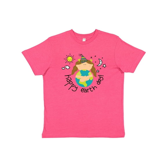 Inktastic Girls Happy Earth Day Youth T-Shirt