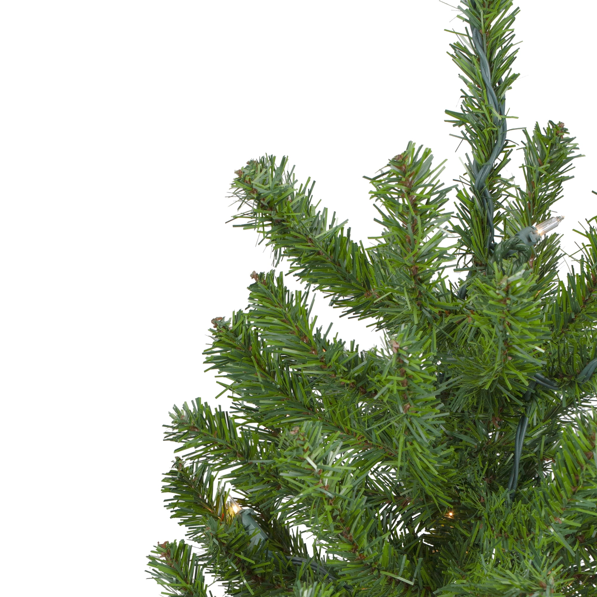 Pre-Lit Medium Alpine Artificial Christmas Tree - Clear Lights 4 Foot