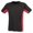 Black/ Red/ White, variant on Finden & Hales Boys/Girls Short Sleeve Performance Panel Sports T-shirt