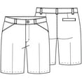 thumbnail image 6 of Real School Juniors' Flat Front Low Rise School Uniform Shorts, 6 of 6