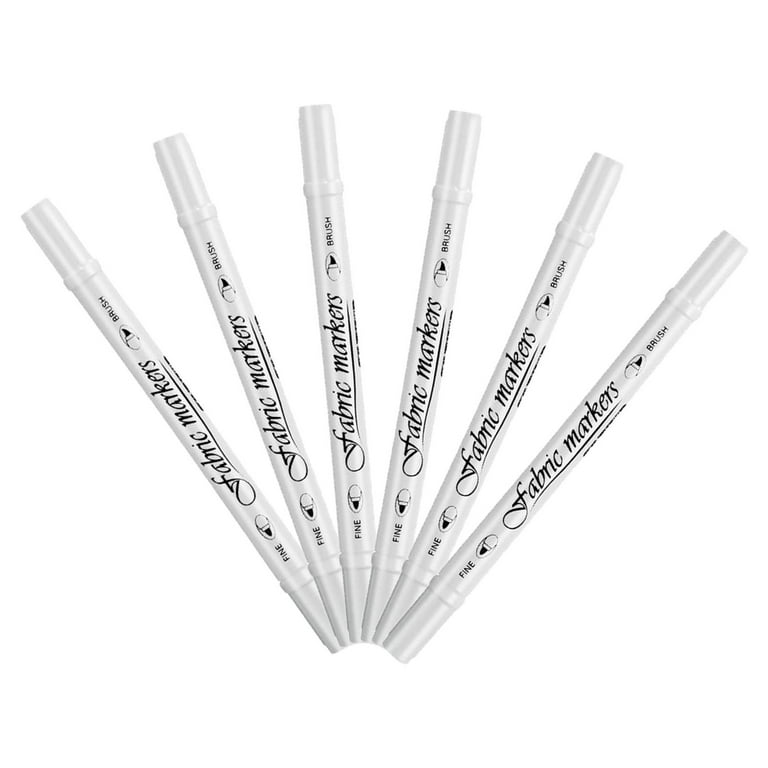 Set of 6 Double Tipped Fabric Pens 