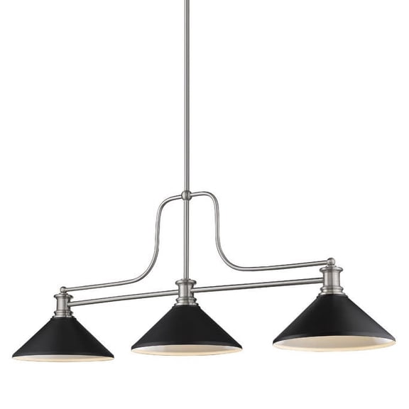 Melange 3 Light Chandelier Matte Black