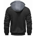 thumbnail image 2 of KVE Men's Faux Leather Jacket Waterproof Motorcycle Bomber Jacket Vintage PU Moto Biker Coat Black Medium, 2 of 9