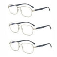 thumbnail image 2 of EYE ZOOM 3 Pack Metal Vintage Style Blue Light Blocking Reading Glasses, Silver +1.50, 2 of 6