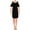 black, variant on RALPH LAUREN Womens Black Cold Shoulder Velvet Short Sleeve Scoop Neck Above The Knee Cocktail Shift Tunic Dress 8