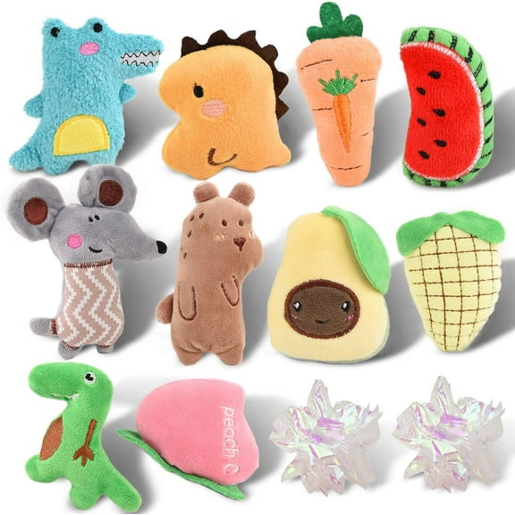 12 Pack Catnip Cat Toy of Cat Cushion with Catnip Cats Valerian Cushion Plush Cuddly Cushion Crinkle Balls Cat Indoor Puppy Breeds
