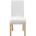 thumbnail image 1 of SHAR 1PCS Elastic Dining Chair Covers Stretch Melange Velvet Removable Chair Protector White 35x44x42cm, 1 of 5