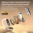 thumbnail image 4 of Touch Screen Earbuds,Over The Ear Earbuds,Intelligent Touch Screen Open Bluetooth Earphones,Q16Pro Wireless Open Ear Earbuds Bluetooth 5.4,Touch Screen Display,Noise Reduction for Workout (Silvery), 4 of 9