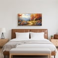 thumbnail image 6 of TOARTi Forest Tree Framed Canvas Wall Art Vintage Wildflowers Autumn Painting Nature Scenery Decor for Living Room Bedroom Farmhouse 20x40 Inch, 6 of 10