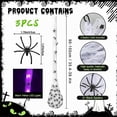 thumbnail image 6 of TETOU 3 Pcs Halloween Spider Egg Sacs,39 Inch Hanging Spider Egg Web with Led Lights Decor for Outdoor Tree Yard Garden Door Horror Halloween Party Decoration(Purple), 6 of 6