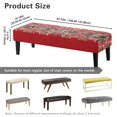 thumbnail image 3 of FUIALDOLG Dining Bench Covers, Red Brick Printed Stretch Seat Cushion Covers Removable Washable Bench Slipcover, Rectangle Seat Protector for Dining Room, Living Room, Bedroom, Kitchen, 3 of 7