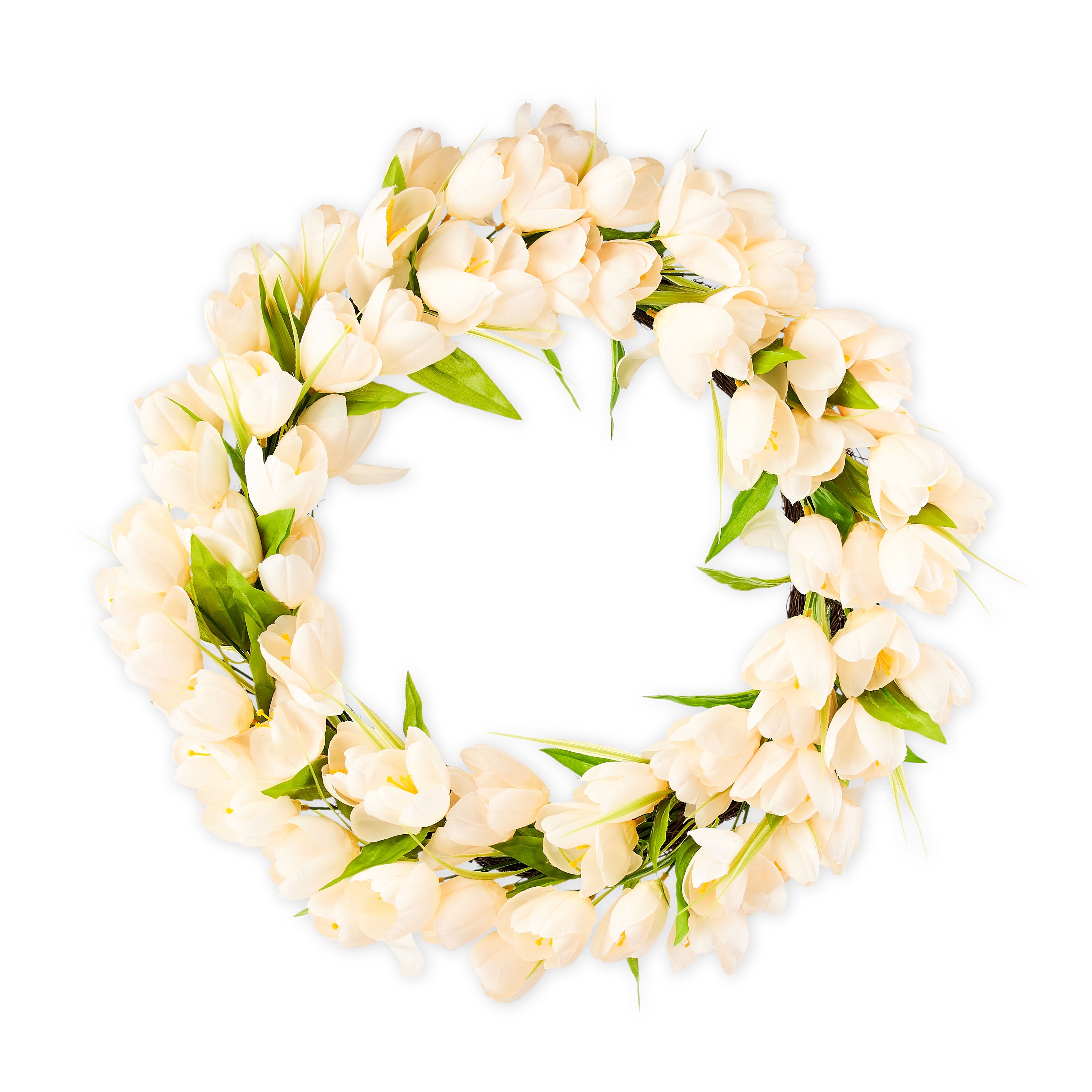 WAY TO CELEBRATE! Way To Celebrate Easter White Tulip Floral Wreath, 22"