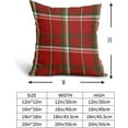 thumbnail image 5 of Red Green Christmas Plaid Pillow Covers 16x16 Set of 2 Xmas Buffalo Tartan Print Holiday Decorative Throw Pillows Outdoor Pillowcase Square Linen Farmhouse Cushion Case Decor for Couch Sofa Bed, 5 of 5