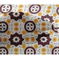 thumbnail image 4 of oneOone Viscose Chiffon Maroon Fabric Geometric Block Dress Material Fabric Print Fabric By The Yard 42 Inches Wide, 4 of 4