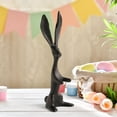 thumbnail image 3 of JLFNYA Easter Sculpted Bunny Collection, Resin Easter Bunny Figurines, Easter Decorations for Home, Home Office Bookshelf Desktop Ornament, 3 of 8
