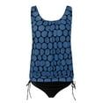 thumbnail image 5 of Pimfylm Plus Size Tankini Swimsuit Two Piece Bathing Suits for Women Tankini Top with Shorts(Navy,5XL), 5 of 5