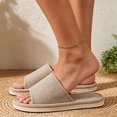 thumbnail image 7 of Agkizg Unisex Indoor Outdoor Slides, Womens Mens Beach Walking Sandals, Linen Open Toe Slide Sandals Breathable Comfortable Casual Indoor Home Couple Slippers, 7 of 7