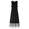 thumbnail image 4 of Piano keys Black & white Long Dress Casual dresses women's long dress, 4 of 6