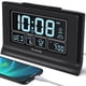 thumbnail image 1 of DreamSky Despertadores para Dormitorios con Batería de Respaldo, Reloj Digital con Configuración Automática con Fecha y Día de la Semana, Temperatura, Puerto USB, DST Automático, Atenuador, 12/24H, 1 of 5