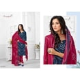 thumbnail image 4 of Cotton Casual Wear Designer Indian Pakistani Stitched Churidar Salwar Kameez Suits ( Blue, S - 38 ), 4 of 5