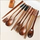 thumbnail image 5 of Toystoory Palillos de madera Juego de vajilla de mango largo Juego de cubiertos vintage Accesorios para el hogar Tenedor de cocina Niños Mostrada Palillos de línea marrón, 5 of 6