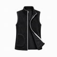 thumbnail image 4 of Vixolx Womens Cropped Sherpa Fleece Vest Stand Collar Full Zip Teddy Sleeveless Jacket Winter Warm Outerwear with Pockets, 4 of 8