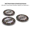 thumbnail image 6 of GSE Set of 3 Metal Small Blind, Big Blind, Dealer Puck Buttons. Texas Hold'em Poker Accessories, 6 of 10