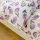 thumbnail image 4 of Juego de cama de 3 piezas de algodón grueso con diseño de flores moradas, suave y transpirable para cama de 1,2 m, 4 of 5