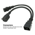 thumbnail image 4 of Cable de alimentación IEC320 C20 a IEC320 C13 5 15R, divisor en Y de 1 entrada y 2 salidas para monitor, PC, escritorio, impresora y escáner., 4 of 14