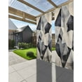 thumbnail image 3 of nqOlkjepod Outdoor Curtains for Patio Waterproof, Black White Geometric Outdoor Privacy Panels Grommet, Vintage Minimalist Art Blackout Outside Curtains for Porch/Cabana/Pergola 54"x108", 1 Panel, 3 of 8
