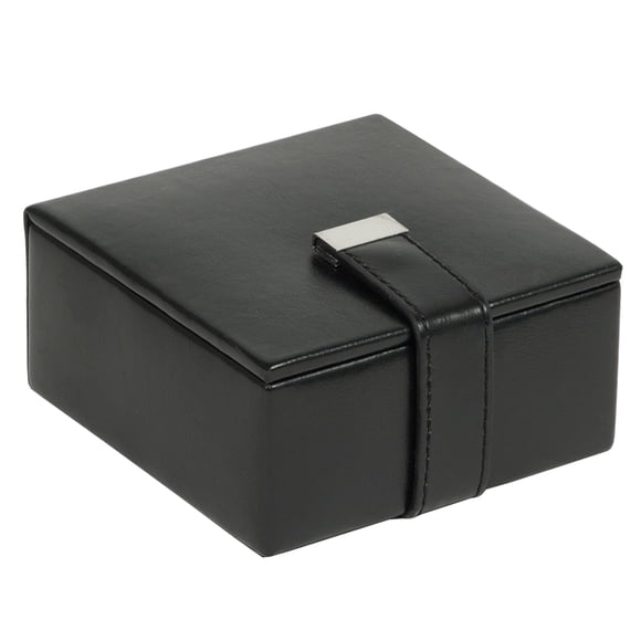 Caja de gemelos Wolf Heritage de 8 piezas de piel sintética negra