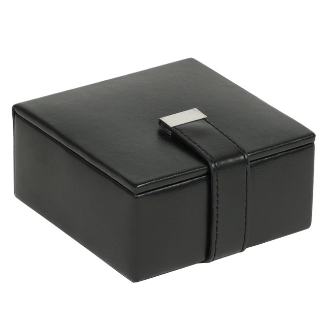 Caja de gemelos Wolf Heritage de 8 piezas de piel sintética negra