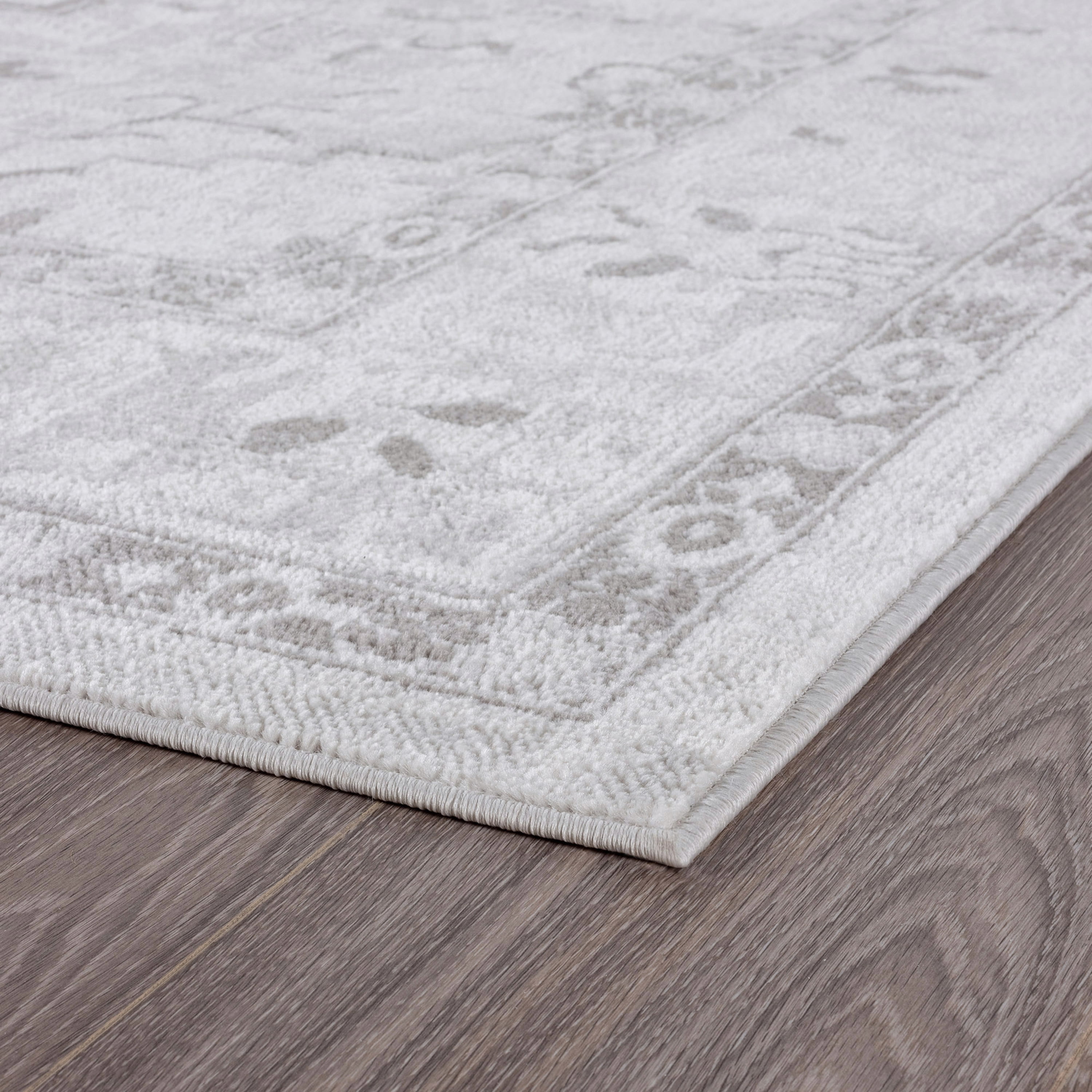 Traditional 4x6 Area Rug (4' x 5'3'') Oriental Gray Indoor Rectangle Easy to Clean