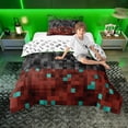 thumbnail image 4 of Erosebridal Miner Game Twin Comforter Sets for Kids Boys, Pixelated Theme Checkered Bedding Set, Gamepad Reversible, 1 Comforter and 1 Pillowcase, 4 of 6