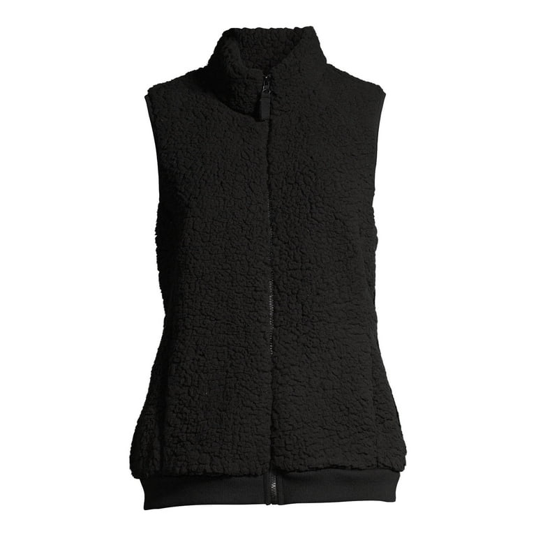 Time and Tru Women's & Women's Plus Size Plush Sherpa Vest 