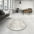 thumbnail image 4 of Ahgly Company Machine Washable Indoor Square Traditional Dark White Beige Area Rugs, 7' Square, 4 of 7