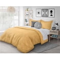 thumbnail image 1 of Safdie & Co. Heathered Flannel Comforter Set 2PC - Mustard King, 1 of 2