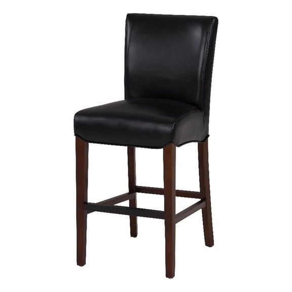 Milton Bonded Leather CTR Stool, Black