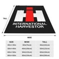 thumbnail image 3 of Manta de cama con el logotipo de International Harvester IH, manta de forro polar, mantas suaves de felpa para el sofá, para el hogar, camping, viajes, 80" x 60", 3 of 5