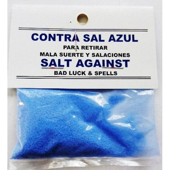 Blue Salt Againts Bad Luck & Spell/ Contra Sal Azul