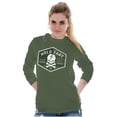 thumbnail image 3 of Hold Fast Freedom Flag Skull Bones Plus Size Long Sleeve Graphic Tee Shirt Brisco Brands 3X, 3 of 6