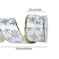 thumbnail image 3 of Glitter Wired Sheer Christmas Ribbon - 1.5In 10Yd Snowflake Design for Floral, Craft, Christmas Tree Decorations, Wreaths, Gift Wrapping, 3 of 6