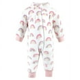 thumbnail image 3 of Hudson Baby Infant Girl Plush Jumpsuits, Modern Rainbow, 9-12 Months, 3 of 4