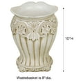 thumbnail image 3 of Flowering Medallion Wastebasket Antique Ivory Wastebasket, 3 of 5